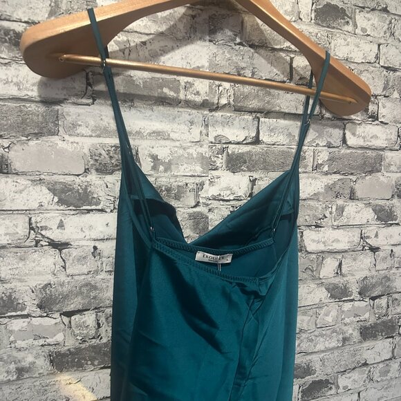 NWT EKOUAER Teal Spaghetti Strap Tank Top Size XL - Picture 4 of 15
